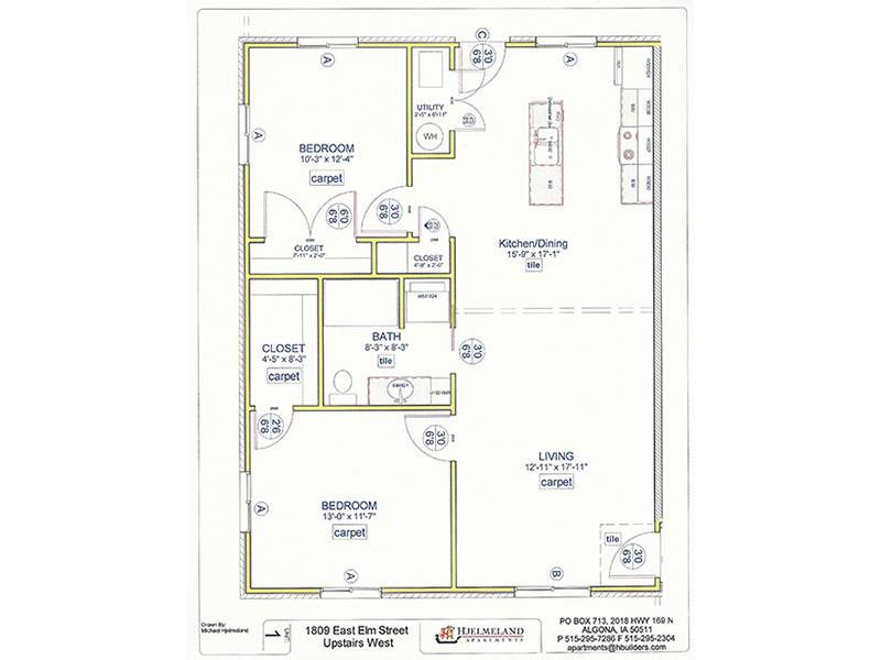 1809 & 1811 E. Elm St. floorplan