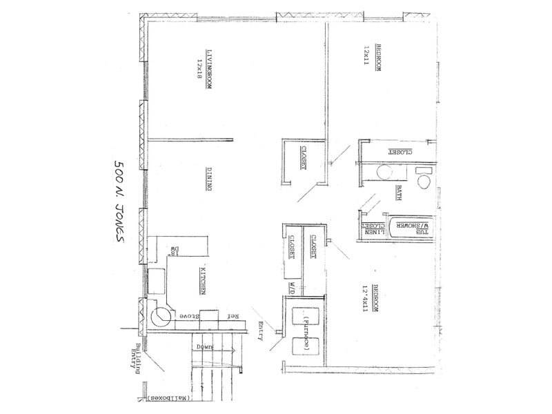 500 N. Jones St. floorplan